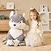 EARTHSOUND Giant Wolf Stuffed Animal Plush Toy23 Large Jumbo Cute Soft ToysBig Size Huge Fluffy Plushy Oversized Fat PlushieGifts for Kids Girlfriend Children 23 inches Gray - Image 4