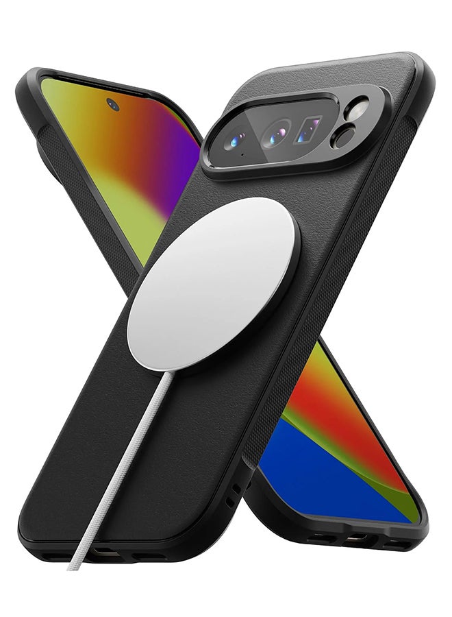 Onyx Magnetic For Google Pixel 10 Pro Enhanced Grip Tough Flexible TPU Shockproof Rugged TPU Bumper Drop Protection Phone Cover - Black BLACK