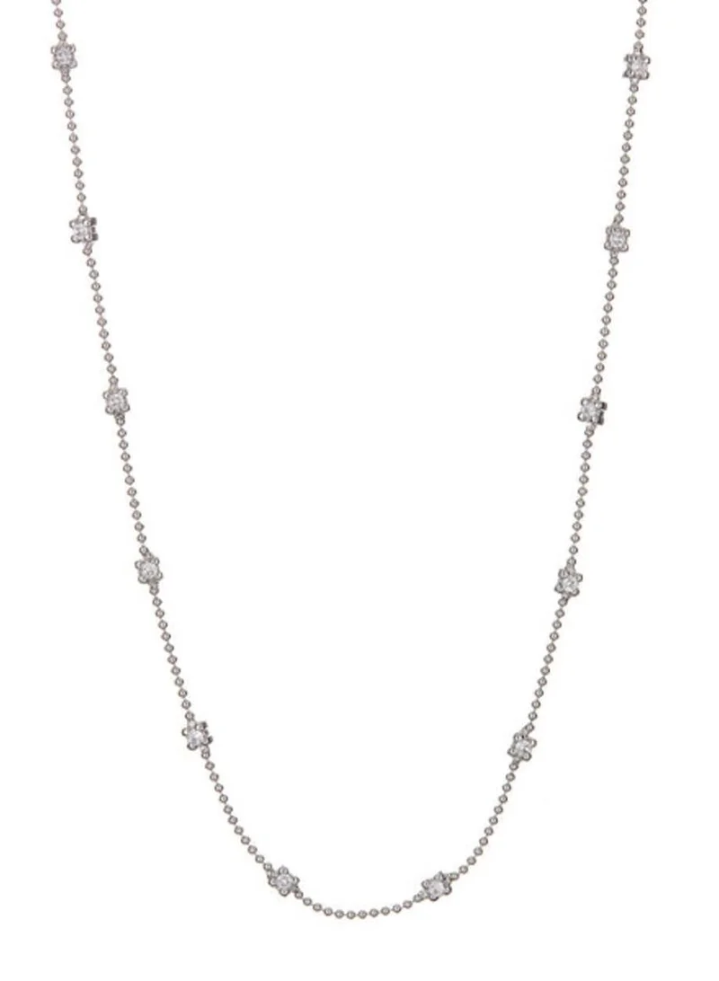 لوف اي جاي قلادة فضية مزينة بالخرز