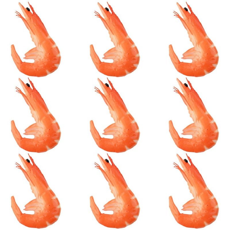 9Pcs Simulated Red Shrimp Artificial Shrimp Models For Home Display Photography Props - Image 2