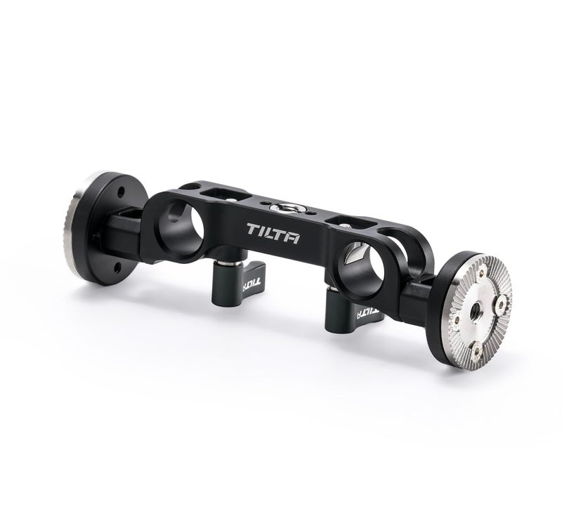 Tilta 15mm LWS Dual Rosette Adapter - Black | Compatible with Rosette Arms & Hand Grips | 15mm Rod Mount | 3/8"-16 & 1/4"-20 Thread | Aluminum & Stainless Steel Construction - Image 1