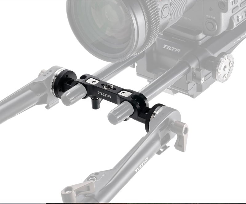 Tilta 15mm LWS Dual Rosette Adapter - Black | Compatible with Rosette Arms & Hand Grips | 15mm Rod Mount | 3/8"-16 & 1/4"-20 Thread | Aluminum & Stainless Steel Construction - Image 3