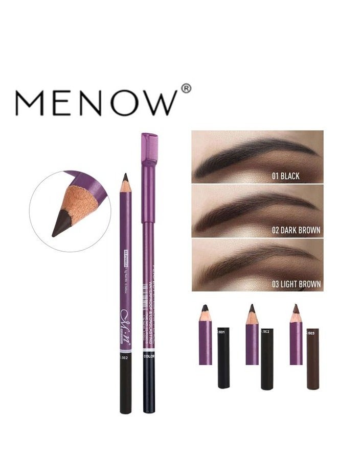 ام ان قلم حواجب بلون بني مع مشط لتهذيب وتشكيل الحواجب - Image 2