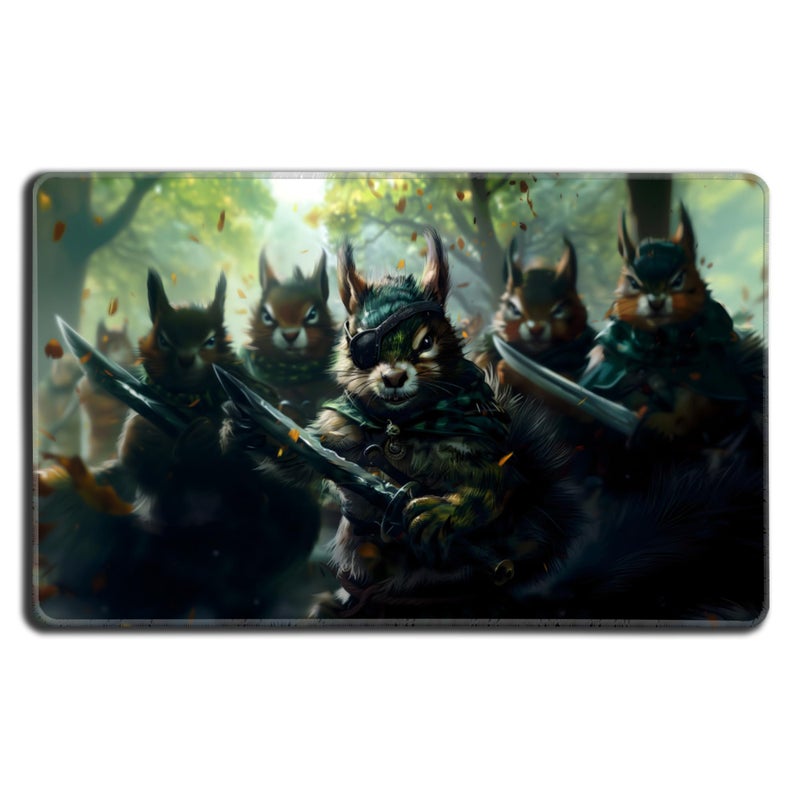 Digital Sorcery Studio Card Game Playmat Premium Stitched Edge Perfect for MTG Commander Decks Squirrel General - Image 2