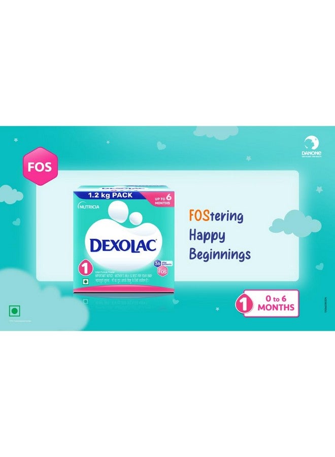 Dexolac Infant Formula Milk Powder for Babies - Stage 1 (Upto 6 Months) - with FOS and 36 Vital Nutrients - 1.2 Kg Large Pack - Image 3