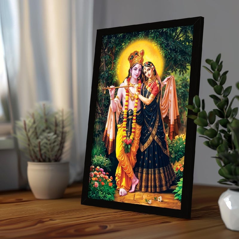 ArtX Radha Krishna Traditional Framed Painting - Image 5