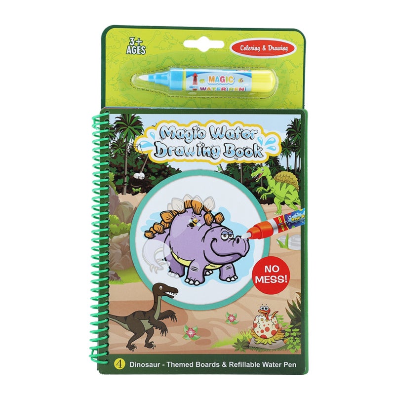 Reusable Water Coloring Book - Refillable Water Pen, 1 Piece Portable Coil Binding for Toddlers and Preschoolers Travel Activities - Image 1