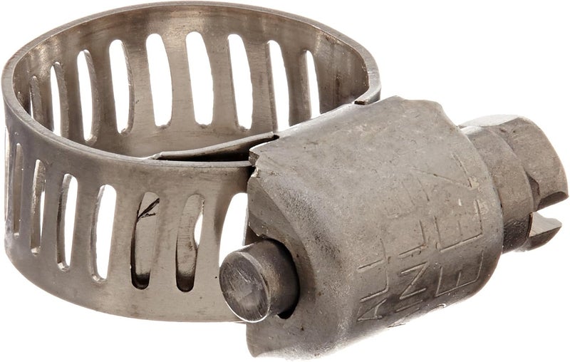 Miniature Stainless Steel Hose Clamp, Worm-Drive, SAE Size 4, 7/32" to 5/8" Diameter Range, 5/16" Bandwidth (Pack of 10)