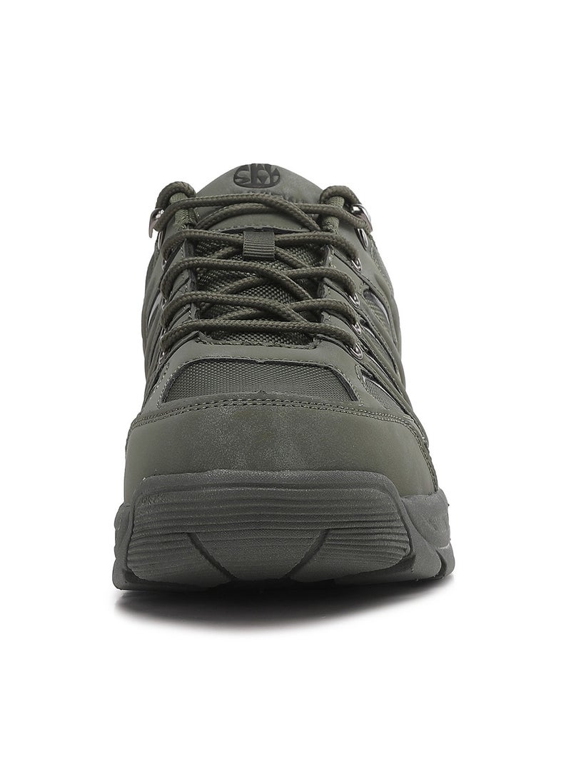 سكاي فيو حذاء سكاي فيو للرجال للمشي لمسافات طويلة مقاوم للماء خفيف الوزن ومريح ومضاد للانزلاق من الجلد للمشي في الهواء الطلق والرحلات والتخييم - Image 4