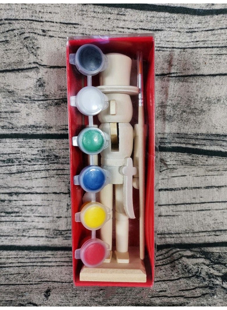 المنزل الذكي هوم سمارت كسارة الجوز DIY للأولاد والبنات - مجموعة من 4طع تتضمن كسارة الجوز الخشبية وفرشاة الطلاء والألوان وغيرها من الملحقات هدية مثالية لعيد الميلاد وحفلات الزفاف. - Image 4