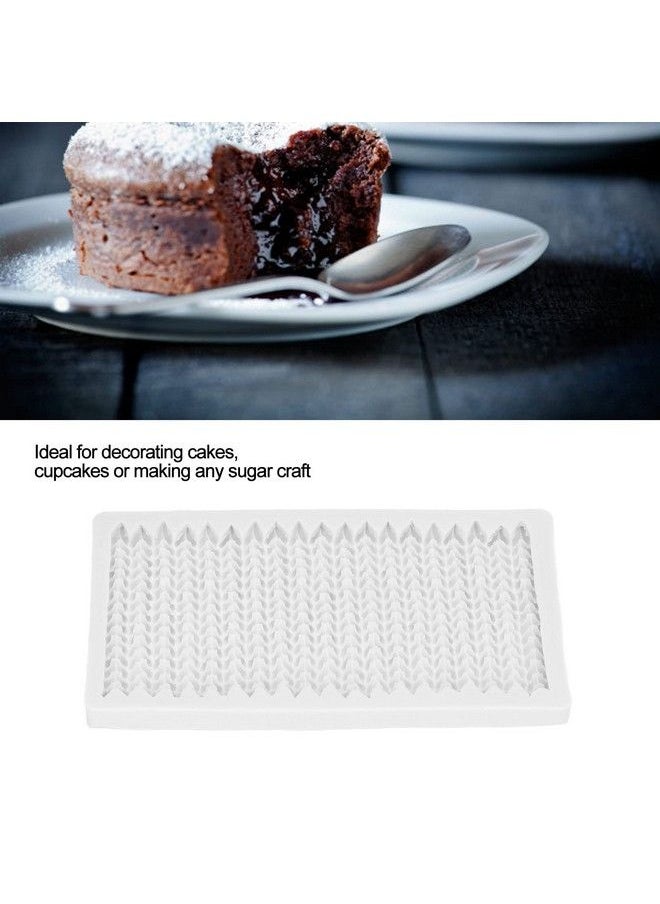 Tnfeeon - Fondant Mould Sweater Knit Knitting Texture Silicone Chocolate Molds For Fondant Chocolate Cake Decoration Silicone Mould - Image 1