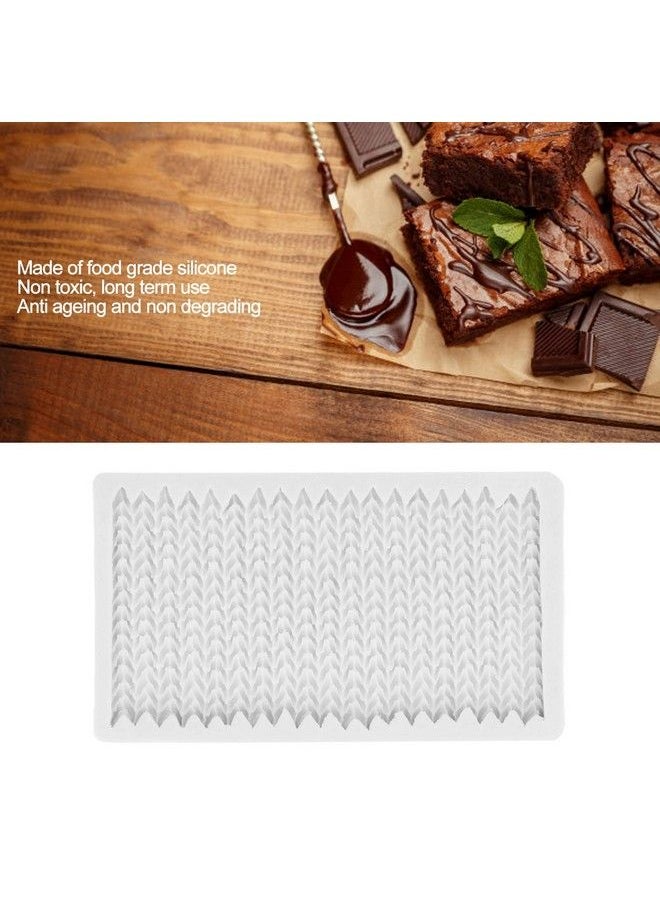 Tnfeeon - Fondant Mould Sweater Knit Knitting Texture Silicone Chocolate Molds For Fondant Chocolate Cake Decoration Silicone Mould - Image 1