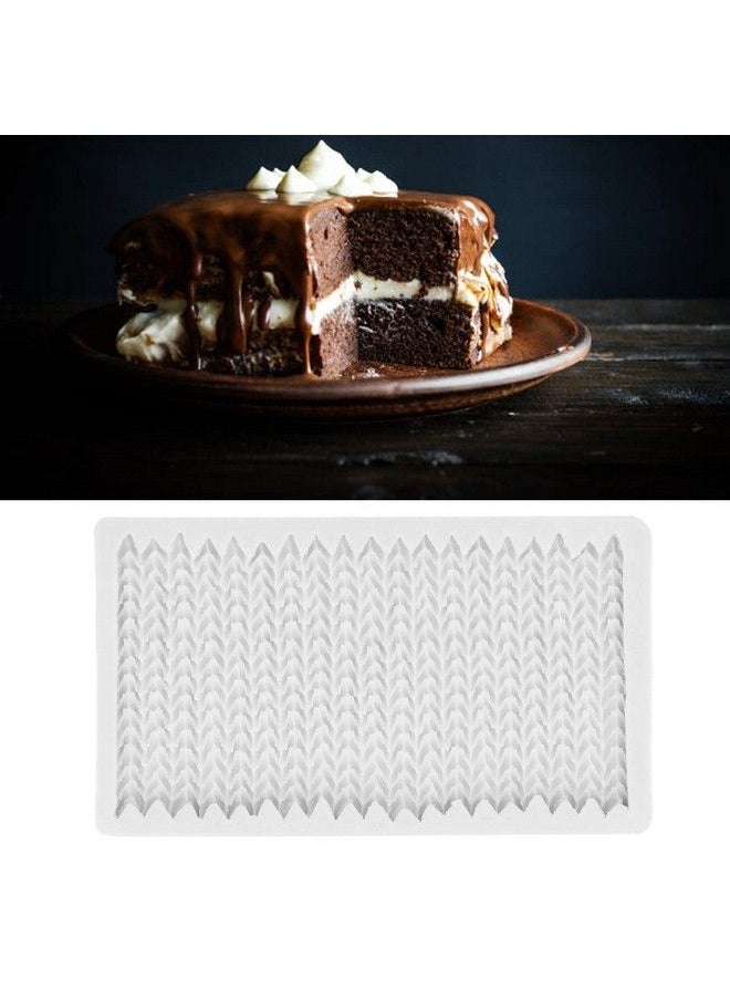 Tnfeeon - Fondant Mould Sweater Knit Knitting Texture Silicone Chocolate Molds For Fondant Chocolate Cake Decoration Silicone Mould - Image 1