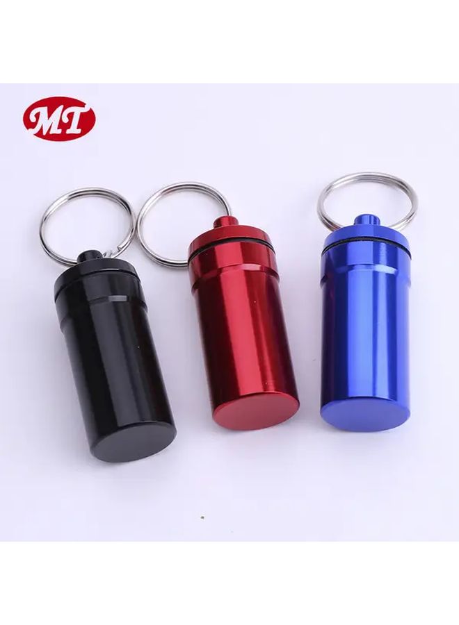 Black Portable Ashtray With Keychain Waterproof Leak Proof Cigarette Holder Storage Box Metal Mini Organizer Tube Outdoor Camping Travel Car Smokers Smoking Accessory - Image 5
