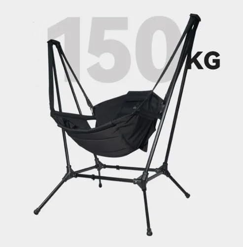 Vroxy Portable Folding Swing Compact and Easy to Assemble Folding Swing Chairs for Footrest with Carry Bag Camp Swinging Camping Chair Hammock for Traveling Garden Lawn and Patio 1Pcs - Image 4