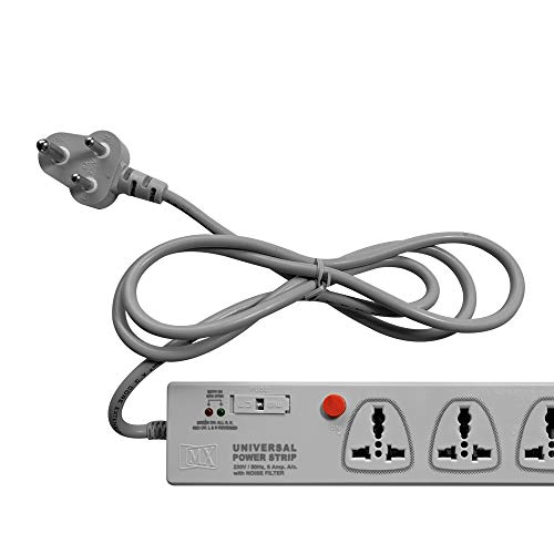 MX Power Strip with 4 Universal Sockets, Built-in Fuse, Master Switch, LED Indicator – Extension Board with 1.5 Meter Cord – 6A/250V AC – Multiplug Spike Guard for Low Wattage Devices - Image 3