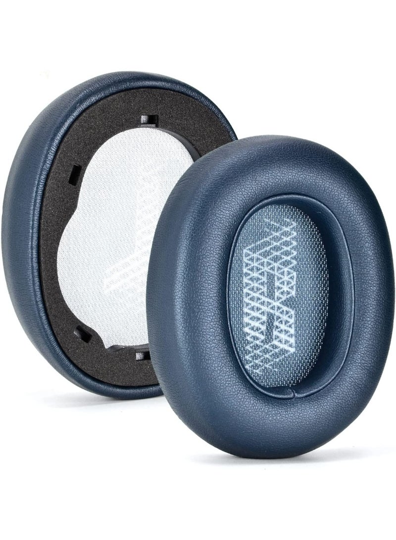 استبدال سماعات الأذن لـ JBL E65BTNC / Live 650BTNC / Live 650BT / Live 660NC / Duet NC Over-Ear Headphones ، وسائد سماعات الأذن مع جلد أنعم ، رغوة عزل الضوضاء (أزرق بحري) - Image 1