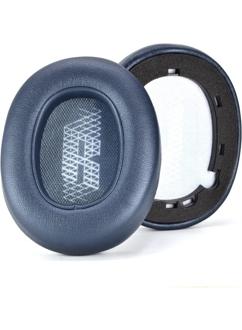 استبدال سماعات الأذن لـ JBL E65BTNC / Live 650BTNC / Live 650BT / Live 660NC / Duet NC Over-Ear Headphones ، وسائد سماعات الأذن مع جلد أنعم ، رغوة عزل الضوضاء (أزرق بحري) - Image 4