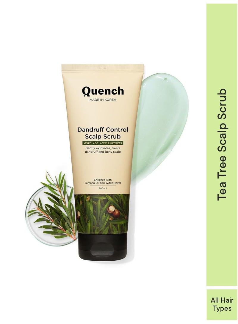 Quench Dandruff Control Scalp Scrub With Tea Tree Extracts | Eliminates Dandruff, Flakes & Itchiness | Clears Scalp Of Dead Skin & Oil Buildup | Made In Korea (200Ml) - Image 4