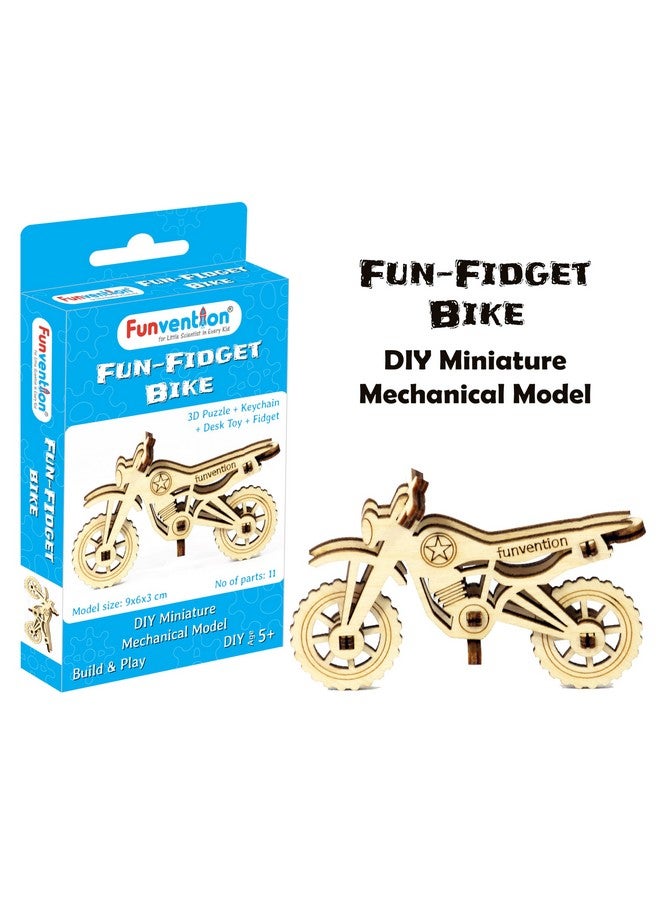 فنفينشين هدايا عيد ميلاد من فنفنشن (عبوة من ١٢ قطعة) ألعاب فيدجيتس ممتعة - دراجة | نماذج ميكانيكية مصغرة ثلاثية الأبعاد، هدايا عيد ميلاد للأطفال من سن ٥ سنوات فما فوق، صنع في الهند - Image 5