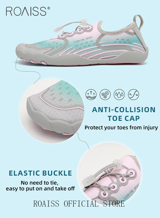 roaiss Slip On Anti Slip Comprehensive Training Shoe for Women Stylish Lightweight Sports Shoes for Gym Women's Quick Dry Non Slip Breathable Water Sneakers Ideal for Hiking Surf Swimming Athlesiure Shoes - Image 3