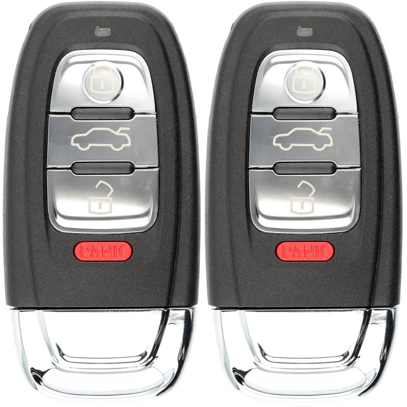 KeylessOption Keyless Entry Remote Control Car Smart Key Fob Replacement for Audi IYZFBSB802 Pack of 2