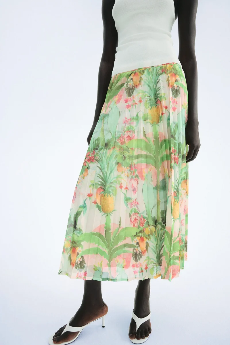 H&M Pleated midi skirt