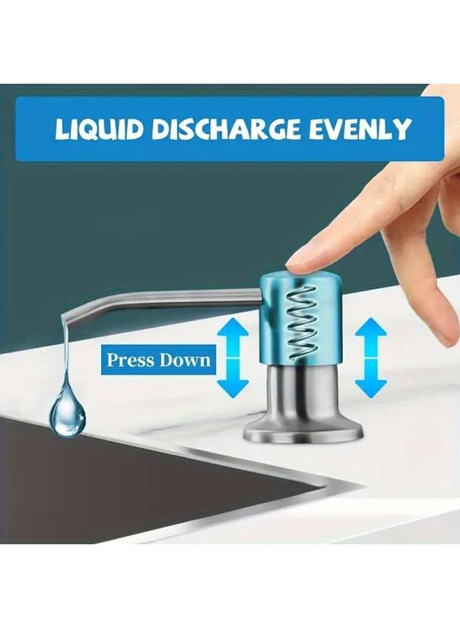 Stainless Steel Soap Dispenser Extension Tube Kit 1 2M Silvery Kitchen Sink Pump - Image 2