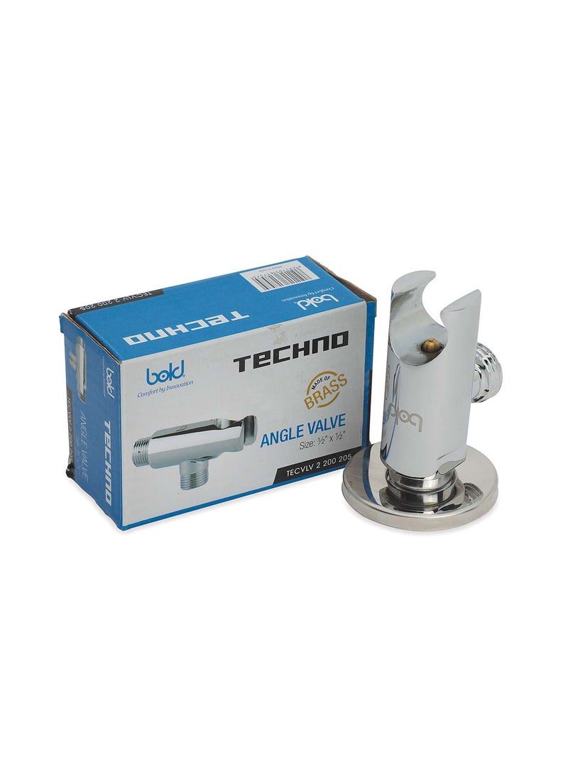 Bold Techno Auto Stop Angle Valve – Premium Brass with Chrome Finish, High Pressure 1/2×1/2 Inch, Scratch Resistant, Easy to Clean, Durable Ceramic Plates for Bathroom & Kitchen Fixtures - Image 3