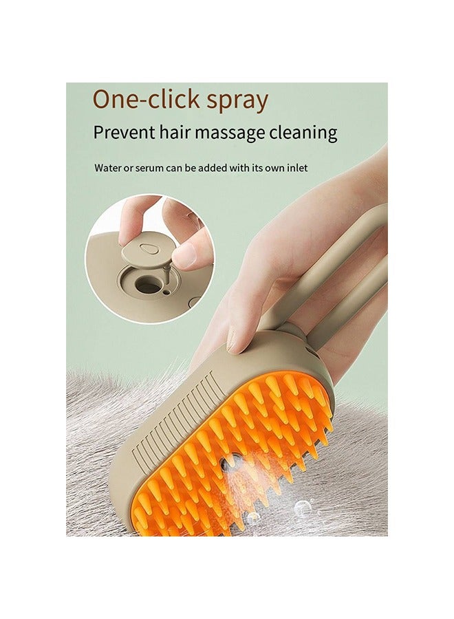 Electric Spray Handle Massage Brush - Steam Brush 3 In 1 Pet Spray Steam Brush Cleaning Grooming Brush Multifunctional  Comb with Steam for Dog Cat Massage Removing Tangled Hair (Folding) - Image 3