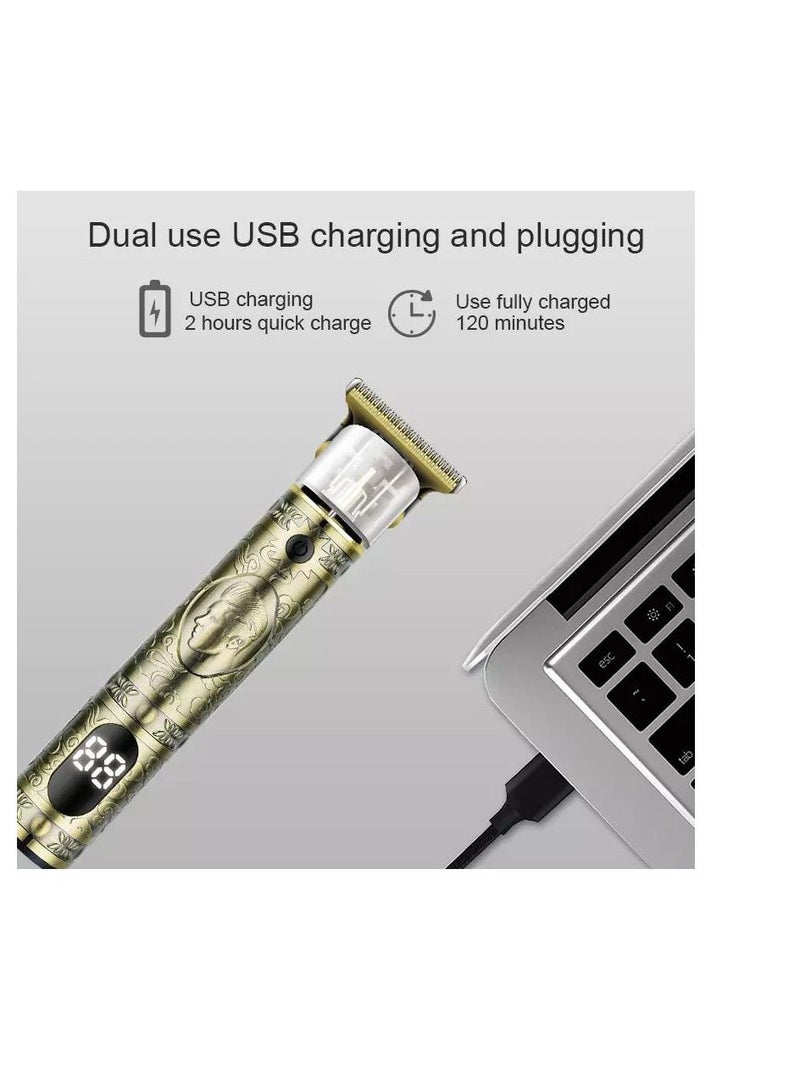 Generic Rechargeable LCD Display hair trimmer for men corded cordless hair clipper home professional electric pro beard trimmer  - Image 3