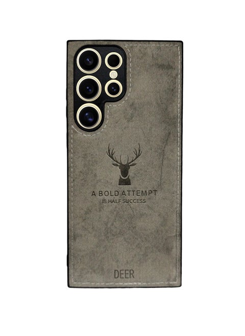 Digital Luxury Soft Texture Patterned Dirt-Resistant Anti-Shock Anti-Fingerprint Full Body TPU Case for Samsung S21 Ultra (Gray)