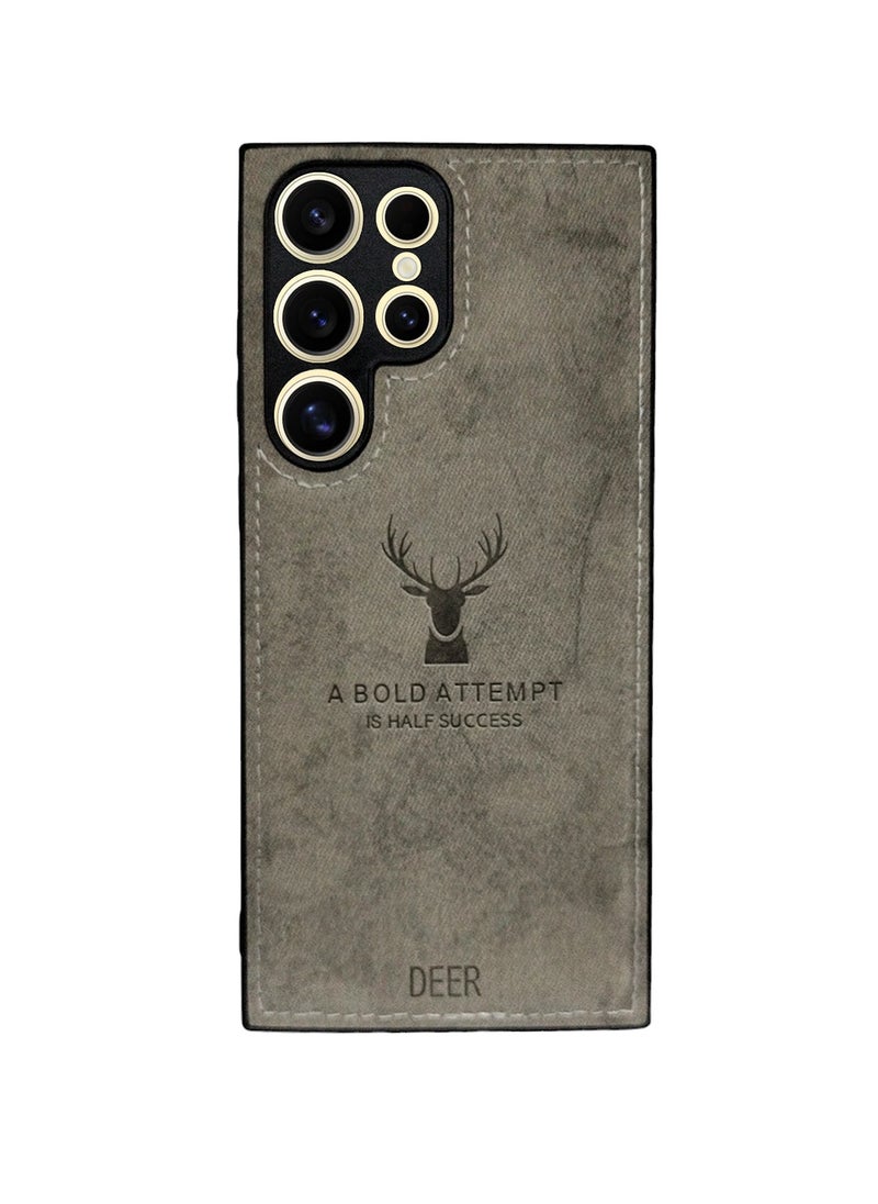 Digital Luxury Soft Texture Patterned Dirt-Resistant Anti-Shock Anti-Fingerprint Full Body TPU Case for Samsung S21 Ultra (Gray)