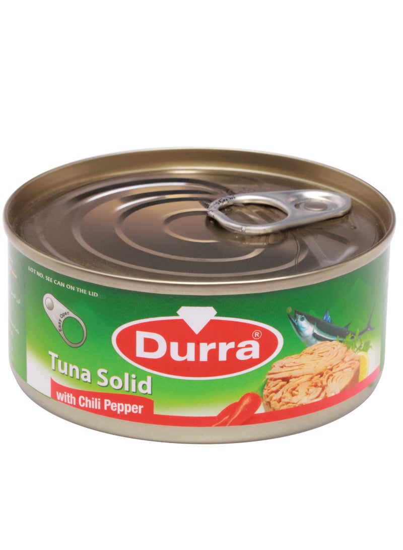 Durra Hot Tuna chunks with vegetable oil 160 gram - Image 2