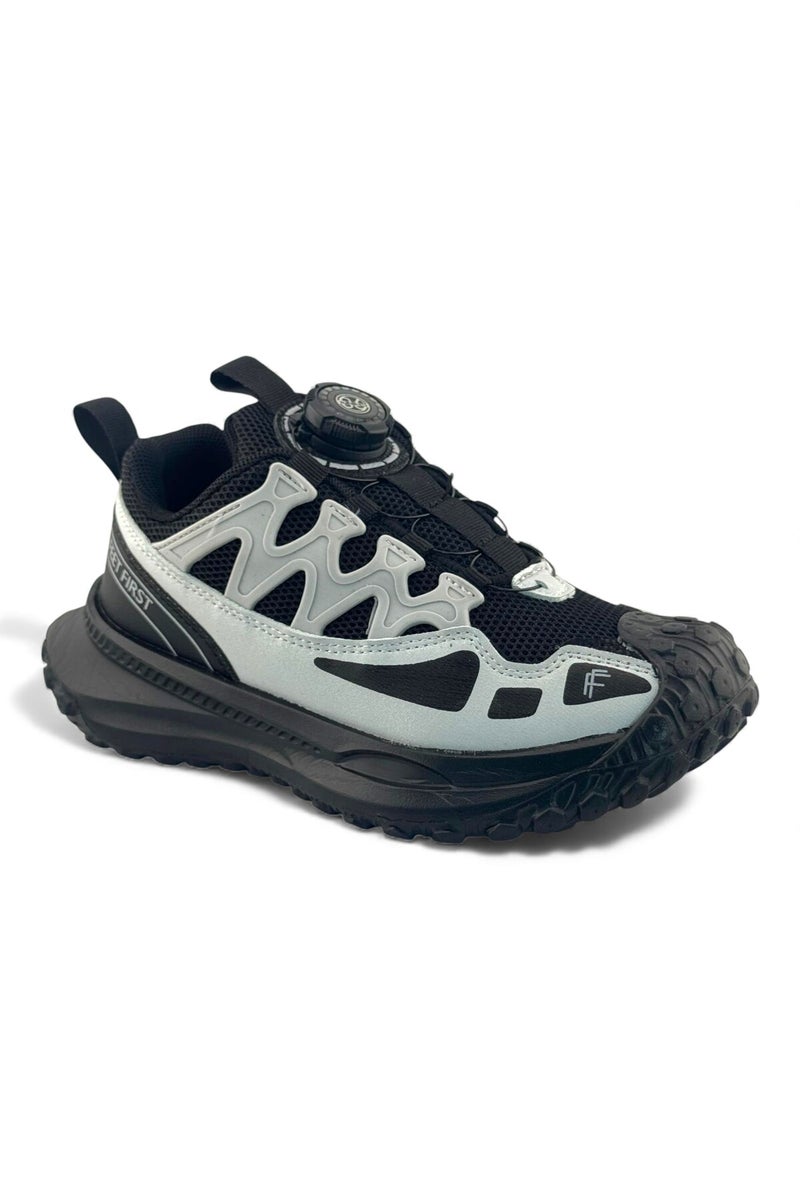 Feet First Bolt Flow Kids Lightweight Sports Sneakers 86-890-23 Grey/Black - Image 3