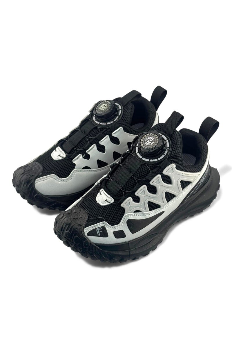 Feet First Bolt Flow Kids Lightweight Sports Sneakers 86-890-23 Grey/Black - Image 4