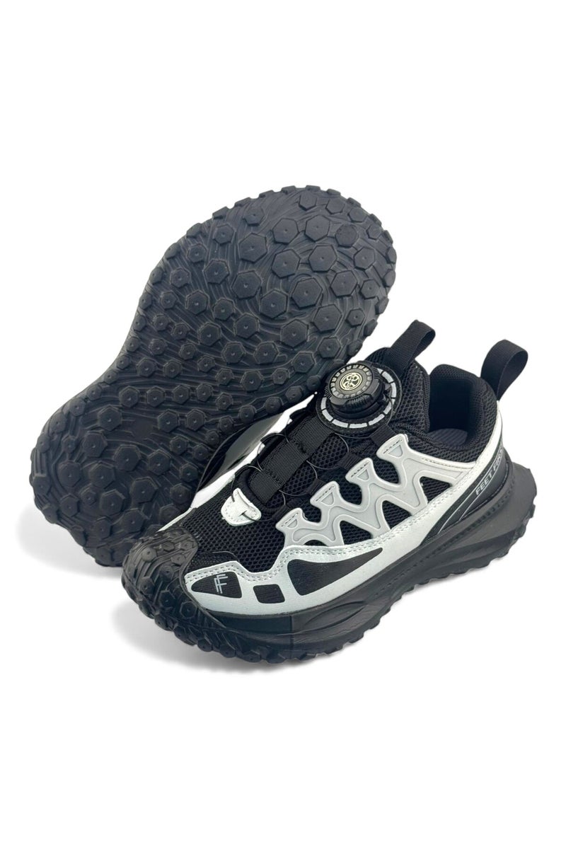 Feet First Bolt Flow Kids Lightweight Sports Sneakers 86-890-23 Grey/Black - Image 2