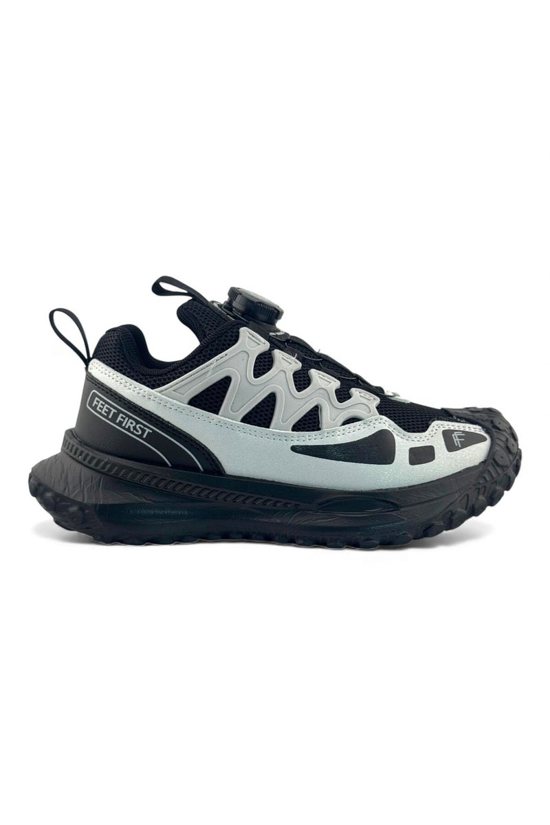 Feet First Bolt Flow Kids Lightweight Sports Sneakers 86-890-23 Grey/Black - Image 1