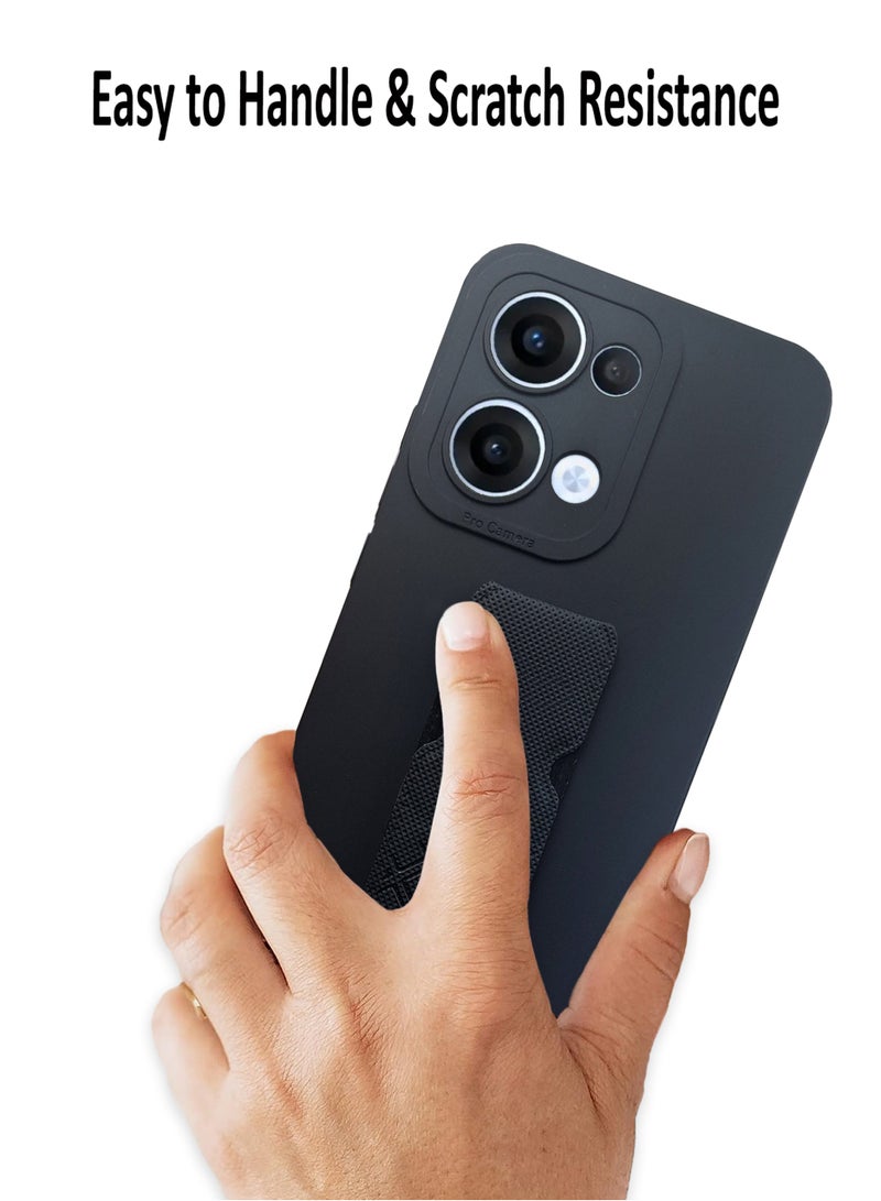 Waldic Oppo Reno 13 5G Premium Case | Premium Silicone  Case Cover Designed for Oppo Reno 13 5G | Oppo Reno 13 5G Case Camera and Drop Protection Thin Protective Back Cover Case for Oppo Reno 13 5G - Black - Image 3