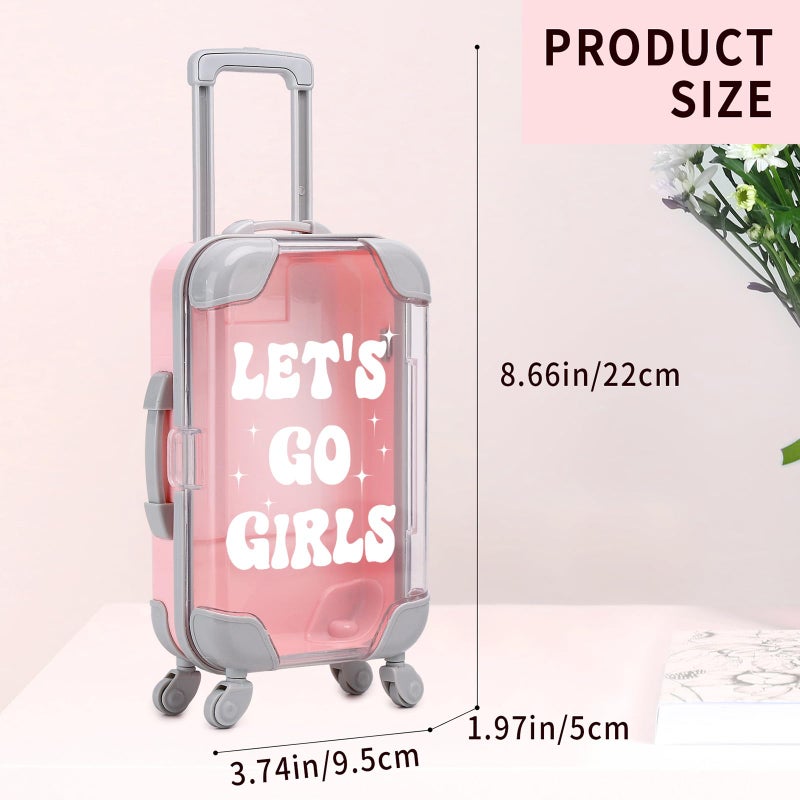 AIOMOB 10 Pack Mini Suitcase Party Favor Gift Box Plastic Gift Box False Eyelashes Miniature Luggage for Travel Wedding Bachelorette Party Bridesmaid Bridal Shower Favors Decorations (Let's Go Girls) - Image 2