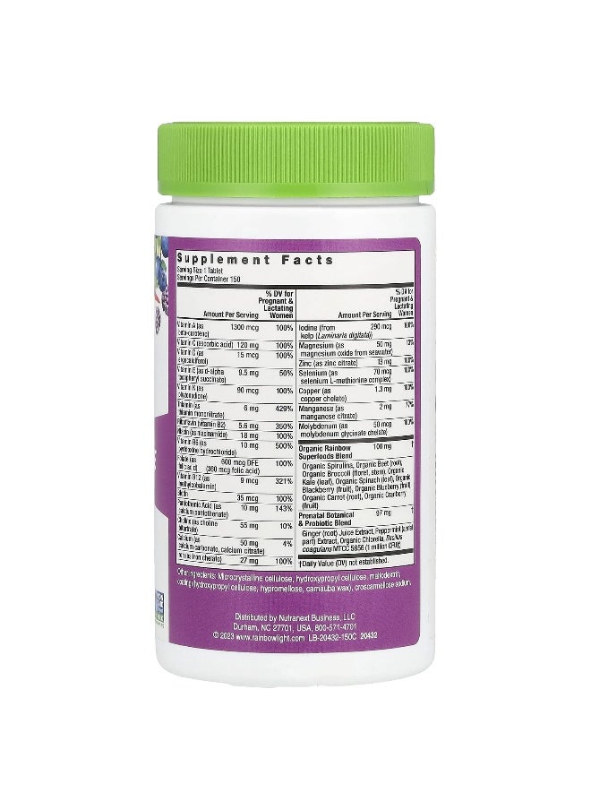 Rainbow Light Rainbow Light, Prenatal One™ Daily Multivitamin, High Potency, 150 Vegan Tablets  - Image 2
