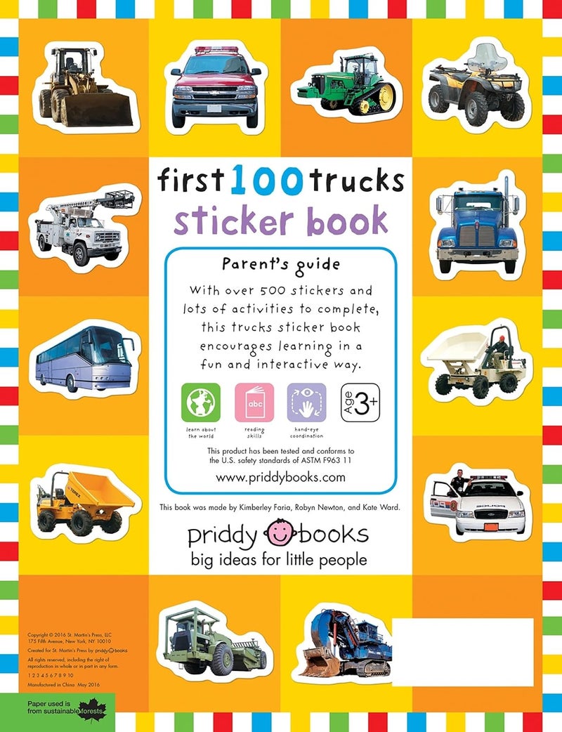 First 100 Stickers: Trucks and Things That Go: Sticker Book - Image 2