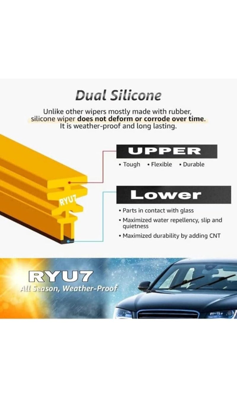 RYU7® Rear Wiper Only Blade Exact Fit Design Fits for Yeti - Image 4