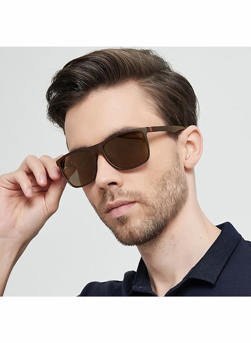 JOGAMS Sunglasses for Men Polarized Lightweight Frame UV Protection Spring Hinges Sunglasses  - Image 4