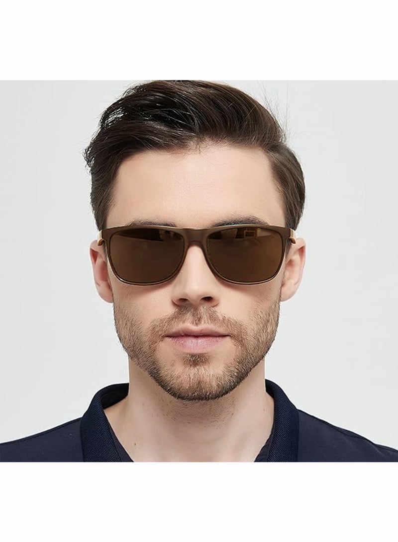 JOGAMS Sunglasses for Men Polarized Lightweight Frame UV Protection Spring Hinges Sunglasses  - Image 5