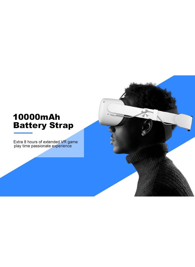Generic Adjustable Battery Head Strap for Oculus Quest 2 VR Headset Elite Strap 10000mAh Power Bank for Oculus Quest 2 Accessories  - Image 4