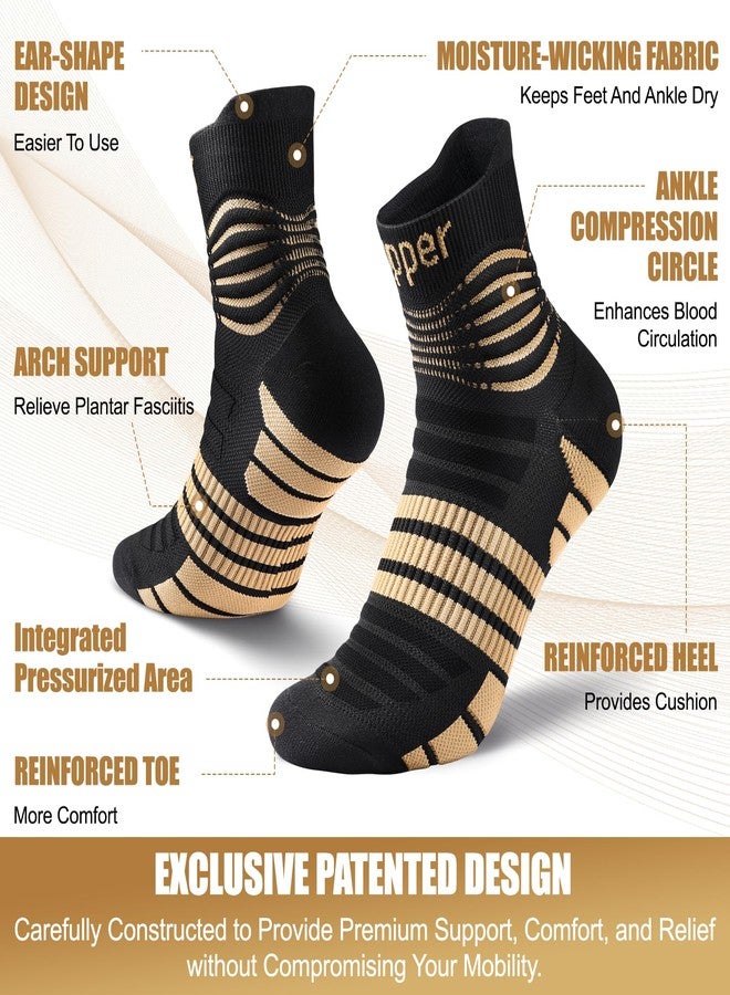NEENCA Copper Compression Socks, Medical Ankle Support Socks for Injury Recovery & Pain Relief, Sport Protection, Women & Men Circulation, Swelling, Runner, Travel, Pregnancy, Flying-1 Pair, 20-30mmHg - Image 2