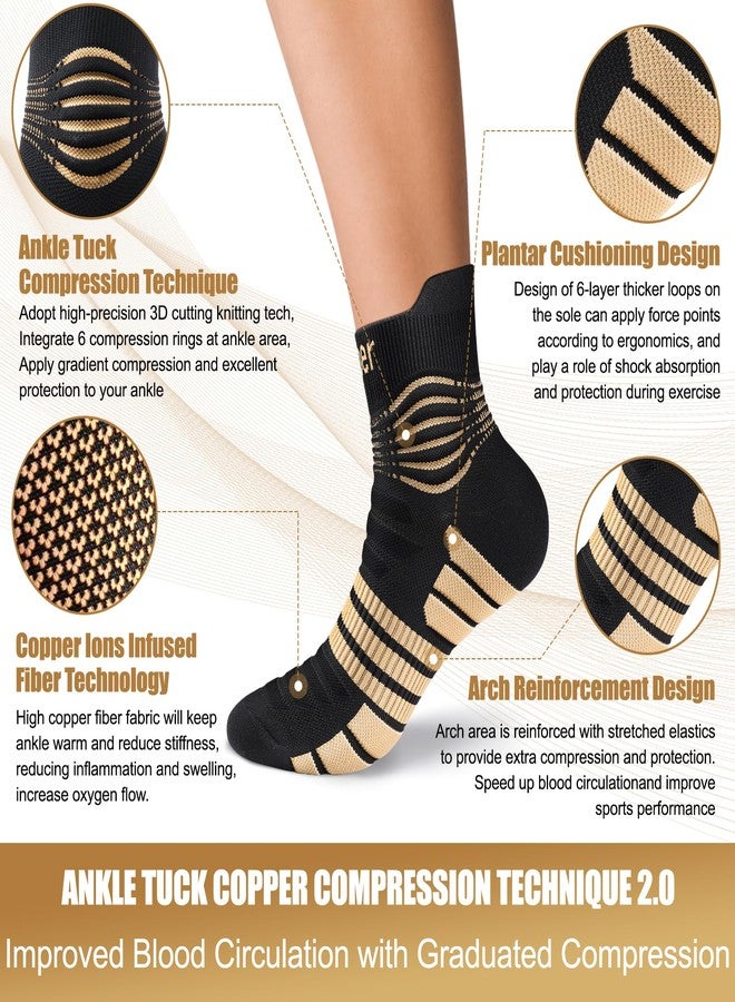NEENCA Copper Compression Socks, Medical Ankle Support Socks for Injury Recovery & Pain Relief, Sport Protection, Women & Men Circulation, Swelling, Runner, Travel, Pregnancy, Flying-1 Pair, 20-30mmHg - Image 3