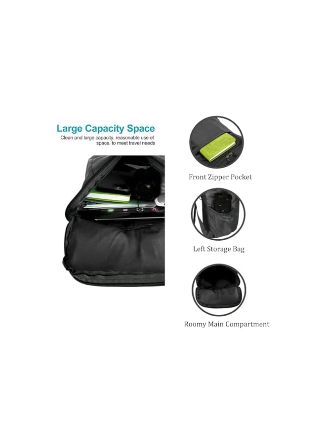 PROMASS Foldable Backpack,20L Lightweight Waterproof Travel Hiking Backpack For Outdoor Sports Camping Daypack Bag (Black) - Image 3