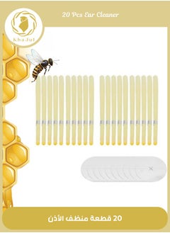 KHAJUL 20-Piece Aromatherapy Pure Beeswax Ear Wax Candles With 10-Piece Ear Protective Disks Kit to reduce tinnitus and improve sleep  - Image 1
